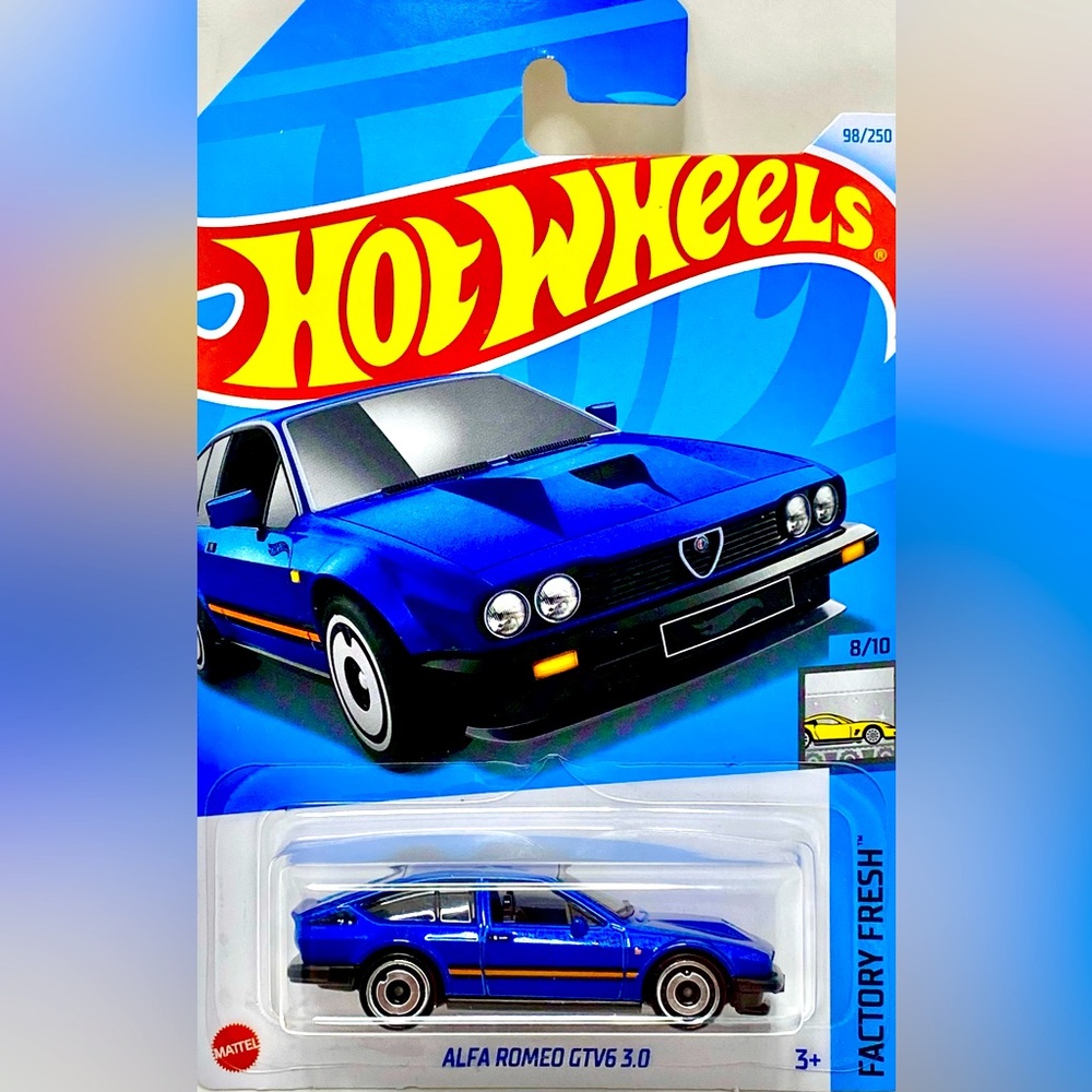 ✅ 🚗 4/$20 🚗 NEW 2025 MATTEL HW 8/10 HW FACTORY FRESH ALFA ROMEO GTV6 3.0 #98/250